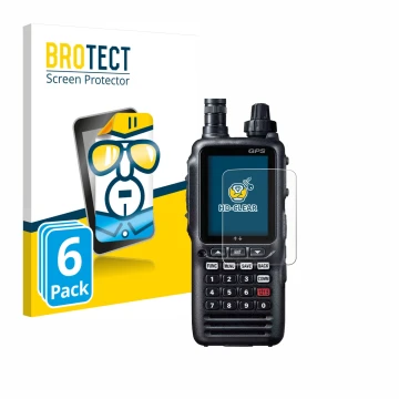 Face avant d’un emballage produit avec le logo de la marque BROTECT. À côté, l’appareil Yaesu FTA-850L est représenté avec la 