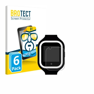 Face avant d’un emballage produit avec le logo de la marque BROTECT. À côté, l’appareil SaveFamily Iconic Plus 4G est représen