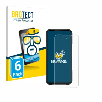 Face avant d’un emballage produit avec le logo de la marque BROTECT. À côté, l’appareil Doogee V20S est représenté avec la pro