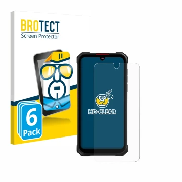 Face avant d’un emballage produit avec le logo de la marque BROTECT. À côté, l’appareil Hotwav Cyber 9 Pro est représenté avec