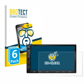 Face avant d’un emballage produit avec le logo de la marque BROTECT. À côté, l’appareil Atoto F7 WE est représenté avec la pro