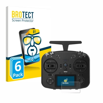 Face avant d’un emballage produit avec le logo de la marque BROTECT. À côté, l’appareil FrSky TWIN X14 est représenté avec la 