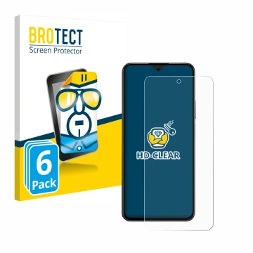 Face avant d’un emballage produit avec le logo de la marque BROTECT. À côté, l’appareil Honor 90 Smart est représenté avec la 