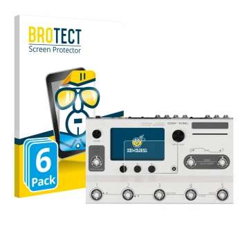 Face avant d’un emballage produit avec le logo de la marque BROTECT. À côté, l’appareil Hotone Ampero II Stage est représenté 