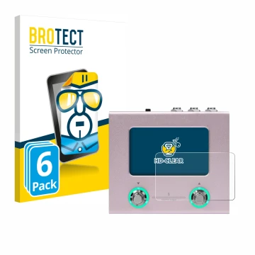 Face avant d’un emballage produit avec le logo de la marque BROTECT. À côté, l’appareil Hotone Ampero Mini est représenté avec