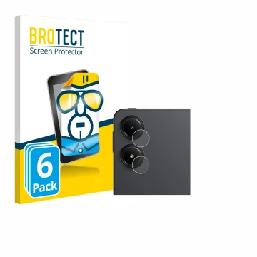 Face avant d’un emballage produit avec le logo de la marque BROTECT. À côté, l’appareil Xiaomi Redmi Pad Pro (Caméra UNIQUEMEN