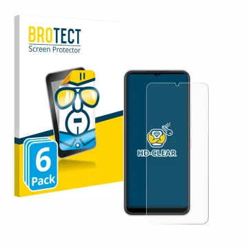 Face avant d’un emballage produit avec le logo de la marque BROTECT. À côté, l’appareil Telekom T Phone 2 est représenté avec 
