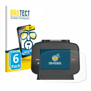 Face avant d’un emballage produit avec le logo de la marque BROTECT. À côté, l’appareil PowaKaddy FX7 GPS 3.5