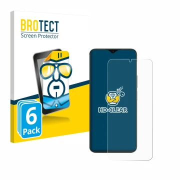 Face avant d’un emballage produit avec le logo de la marque BROTECT. À côté, l’appareil Honor X6b est représenté avec la prote