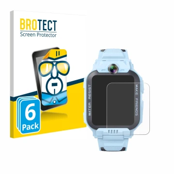 Face avant d’un emballage produit avec le logo de la marque BROTECT. À côté, l’appareil Imoo Watch Phone Z7 est représenté ave
