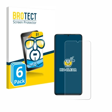 Face avant d’un emballage produit avec le logo de la marque BROTECT. À côté, l’appareil Oukitel C50 est représenté avec la pro