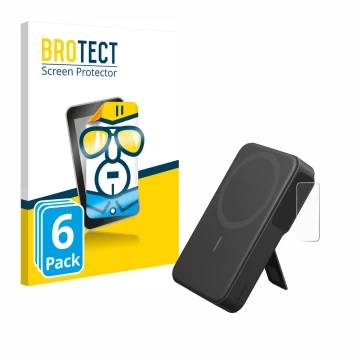 Face avant d’un emballage produit avec le logo de la marque BROTECT. À côté, l’appareil Anker MagGo est représenté avec la pro