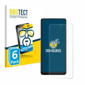 Face avant d’un emballage produit avec le logo de la marque BROTECT. À côté, l’appareil realme 12 4G est représenté avec la pr