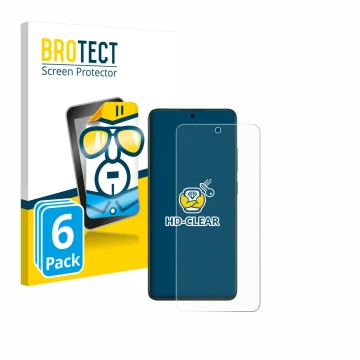 Face avant d’un emballage produit avec le logo de la marque BROTECT. À côté, l’appareil Oppo Reno 12 F 5G est représenté avec 