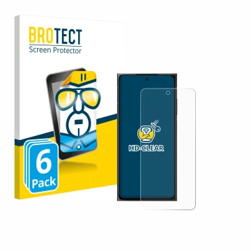 Face avant d’un emballage produit avec le logo de la marque BROTECT. À côté, l’appareil HMD Skyline est représenté avec la pro