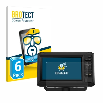 Face avant d’un emballage produit avec le logo de la marque BROTECT. À côté, l’appareil Garmin ECHOMAP UHD2 7