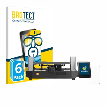 Face avant d’un emballage produit avec le logo de la marque BROTECT. À côté, l’appareil Anycubic Kobra 3 est représenté avec l