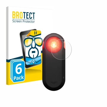 Face avant d’un emballage produit avec le logo de la marque BROTECT. À côté, l’appareil Garmin Varia RTL516 est représenté ave