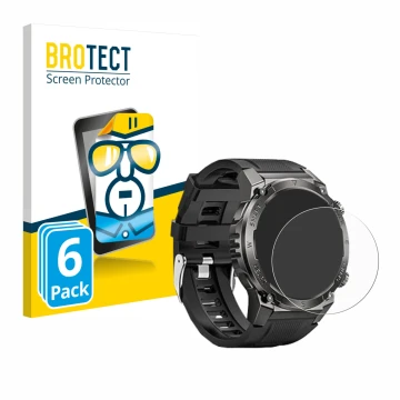 Face avant d’un emballage produit avec le logo de la marque BROTECT. À côté, l’appareil Dekelife G55 1.46
