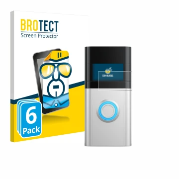 Face avant d’un emballage produit avec le logo de la marque BROTECT. À côté, l’appareil Ring Video Doorbell 3 Plus est représe
