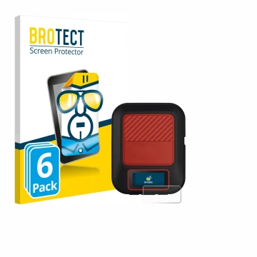 Face avant d’un emballage produit avec le logo de la marque BROTECT. À côté, l’appareil Garmin inReach Messenger Plus est repr