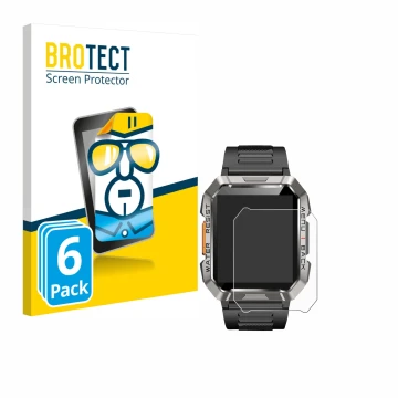 Face avant d’un emballage produit avec le logo de la marque BROTECT. À côté, l’appareil Baolubao W60 est représenté avec la pr