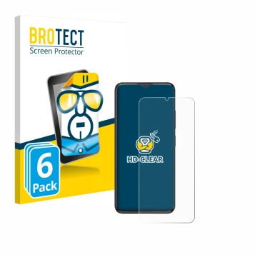 Face avant d’un emballage produit avec le logo de la marque BROTECT. À côté, l’appareil ZTE Blade A34 est représenté avec la p