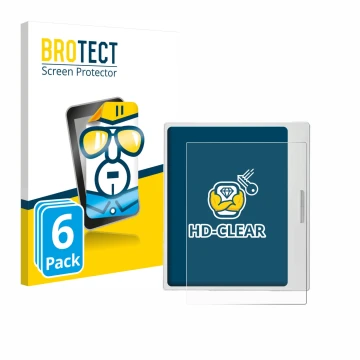 Face avant d’un emballage produit avec le logo de la marque BROTECT. À côté, l’appareil Boox Go Color 7 White Edition est repr