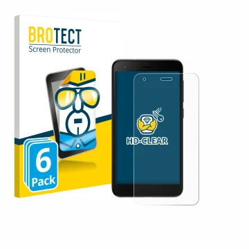 Face avant d’un emballage produit avec le logo de la marque BROTECT. À côté, l’appareil ZTE Blade A35 lite est représenté avec