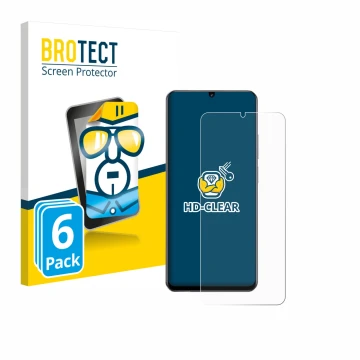 Face avant d’un emballage produit avec le logo de la marque BROTECT. À côté, l’appareil realme Note 60 4G est représenté avec 
