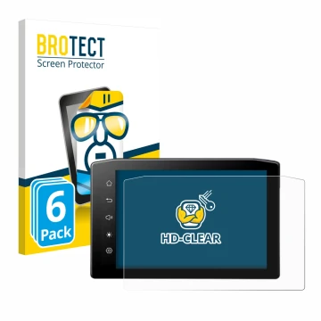Face avant d’un emballage produit avec le logo de la marque BROTECT. À côté, l’appareil Ekiy MTC07 6.25