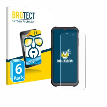 Face avant d’un emballage produit avec le logo de la marque BROTECT. À côté, l’appareil Sonim XP400 est représenté avec la pro