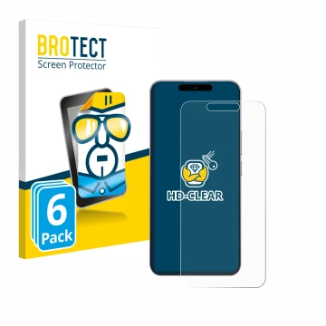Face avant d’un emballage produit avec le logo de la marque BROTECT. À côté, l’appareil Oukitel P1 est représenté avec la prot