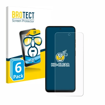 Face avant d’un emballage produit avec le logo de la marque BROTECT. À côté, l’appareil Motorola Moto G15 Power est représenté
