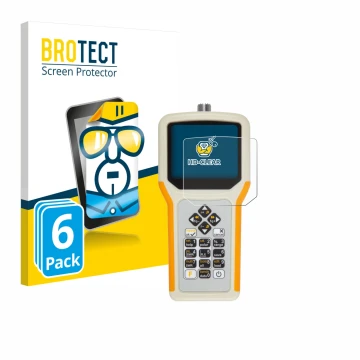 Face avant d’un emballage produit avec le logo de la marque BROTECT. À côté, l’appareil RigExpert AA-55 Zoom est représenté av
