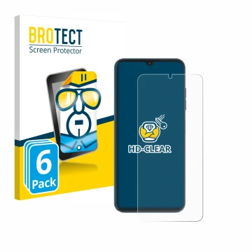Face avant d’un emballage produit avec le logo de la marque BROTECT. À côté, l’appareil Hotwav Note 13 Pro est représenté avec
