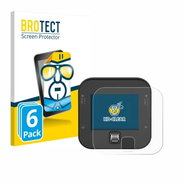 Face avant d’un emballage produit avec le logo de la marque BROTECT. À côté, l’appareil ISDT Q6 Retro est représenté avec la p