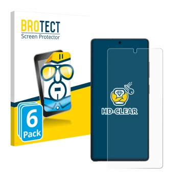 Face avant d’un emballage produit avec le logo de la marque BROTECT. À côté, l’appareil Samsung Galaxy S25 Ultra est représent