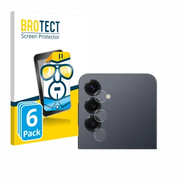 Face avant d’un emballage produit avec le logo de la marque BROTECT. À côté, l’appareil Samsung Galaxy S25 Enterprise Edition 