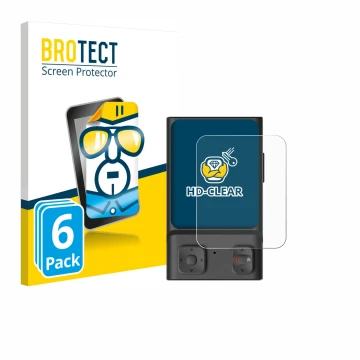 Face avant d’un emballage produit avec le logo de la marque BROTECT. À côté, l’appareil Hoverair Beacon est représenté avec la