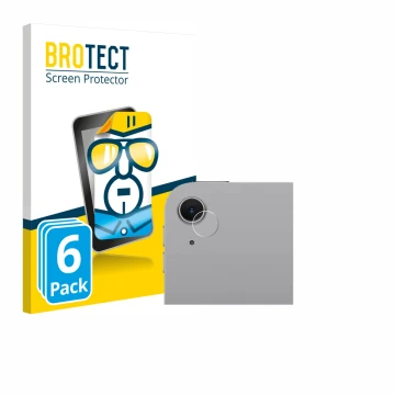 Face avant d’un emballage produit avec le logo de la marque BROTECT. À côté, l’appareil Apple iPad Air 11