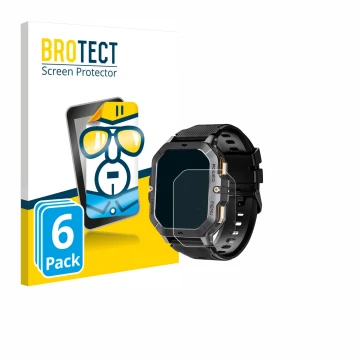 Face avant d’un emballage produit avec le logo de la marque BROTECT. À côté, l’appareil Oukitel BT101 2.02