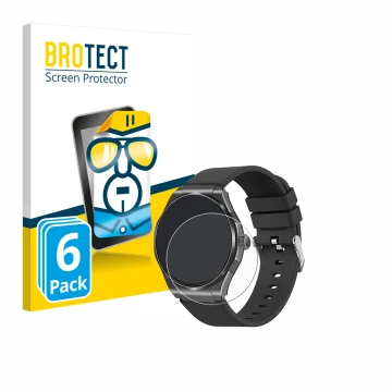 Face avant d’un emballage produit avec le logo de la marque BROTECT. À côté, l’appareil Knauermann Pro 3 2024 (rond) est repré