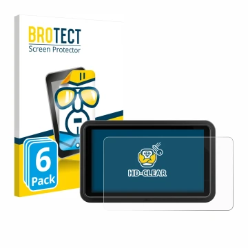 Face avant d’un emballage produit avec le logo de la marque BROTECT. À côté, l’appareil Atomos Shinobi Go est représenté avec 