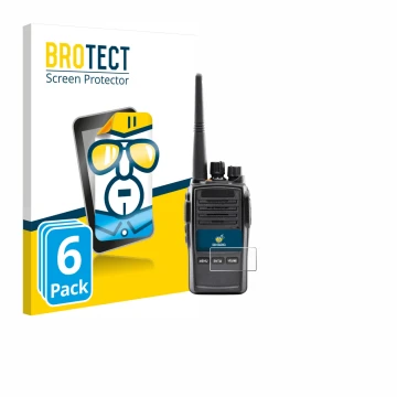 Face avant d’un emballage produit avec le logo de la marque BROTECT. À côté, l’appareil Midland G18 Pro PMR est représenté ave