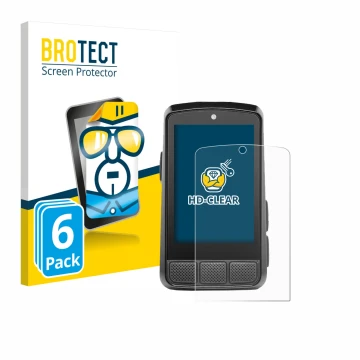 Face avant d’un emballage produit avec le logo de la marque BROTECT. À côté, l’appareil Wahoo Elemnt Bolt 3 est représenté ave