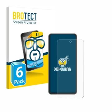 Face avant d’un emballage produit avec le logo de la marque BROTECT. À côté, l’appareil realme GT 7T est représenté avec la pr