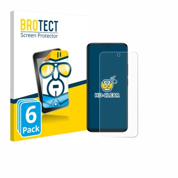 Face avant d’un emballage produit avec le logo de la marque BROTECT. À côté, l’appareil TCL 60 5G est représenté avec la prote