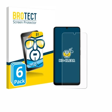 Face avant d’un emballage produit avec le logo de la marque BROTECT. À côté, l’appareil Doogee Note 59 Pro est représenté avec