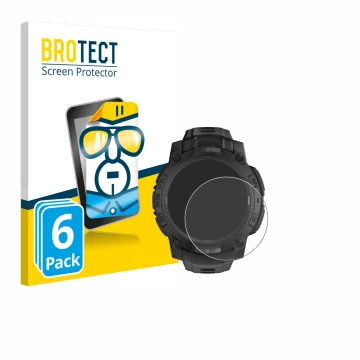 Face avant d’un emballage produit avec le logo de la marque BROTECT. À côté, l’appareil Garmin Instinct 3 Solar Tactical Editi